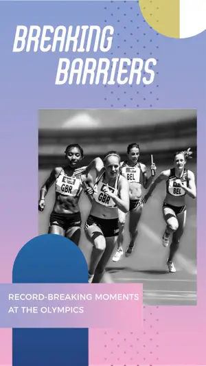 Olympics games 2024 running competition instagram story template 