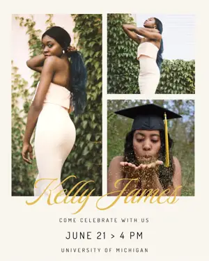 a collage of A Woman Wearing A Graduation Cap And Gown Graduation Template