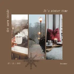 Brown Minimal Multiple Photo Collage template