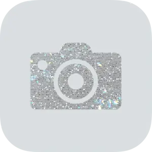 Photo Of A Ios14 Icons ? Template Design With A Camera With Silver Glitter On It Ios14 Icons Template