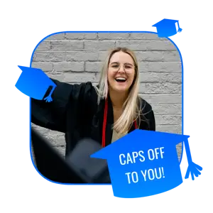 Woman Graduate Caps Off To You! Whatsapp Sticker Template