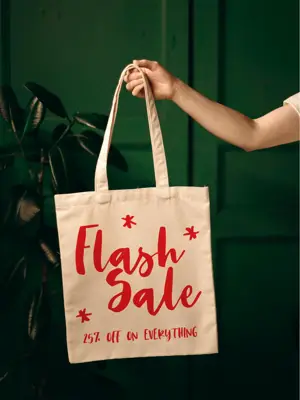 Tote bag mock-up sale Instagram post template