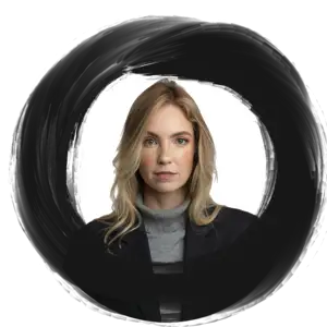 A Woman with a black painted circle Magic Profile Pics Template