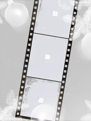 Bright Christmas photo film frames card Instagram post template