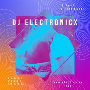 A Poster For A Dj Electronic Event By Simon Marmion Music Template