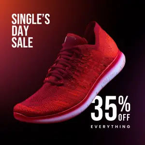 Single’s day fashion product sale dark Gradient Instagram post template 