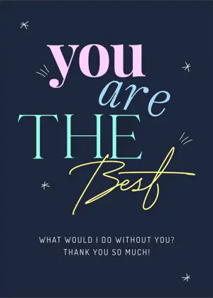 Minimalist thank you greeting card template 