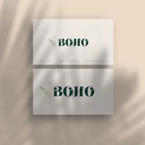 Beige Business Card Design Mockup Instagram Post