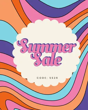 Summer sale retro orange typography template 