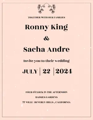 A Wedding Card With A Floral Design On It Wedding Template
