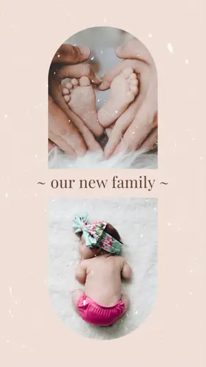 A Picture Of A Baby In A Diaper Family day Instagram story Template