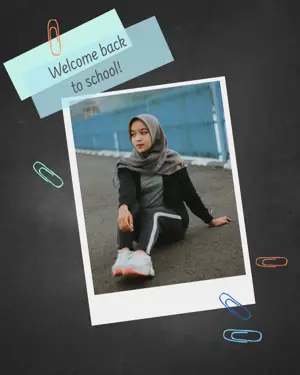 Photo frame back to school instagram template