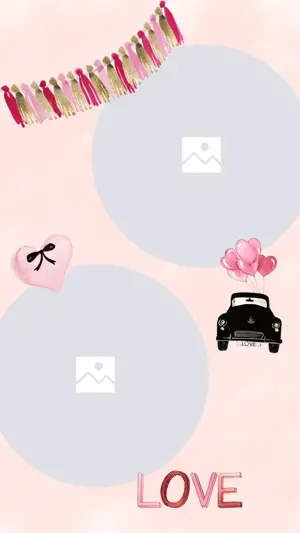 valentine love frame Instagram story template