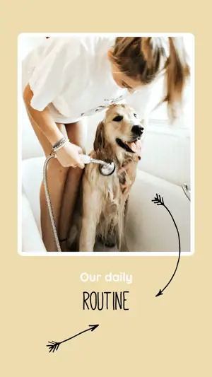 Dog Getting Washed Instagram Story Template