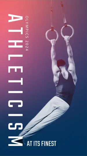 athletics competitions Olympics games 2024 instagram story template 