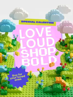 kidult new trend cute Lego green and pink template 