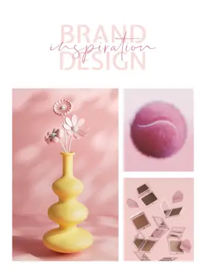 Brand design grid moodboard Instagram post template
