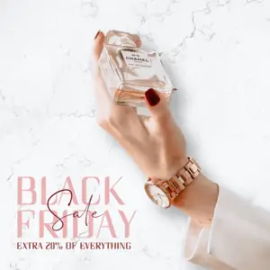 Black Friday minimalist bright sale product Instagram post template 