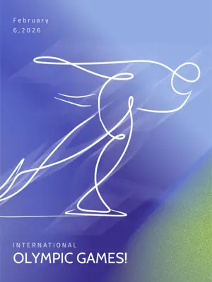 ‏Green and Yellow Modern ‏Minimalist Olympic Games Sport ‏Instagram Post