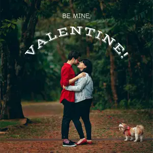 Romantic photo Valentine’s Day instagram post template
