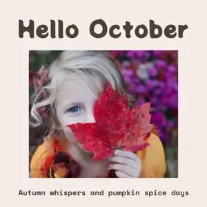 Autumn whispers and pumpkin spice days october sunset template
