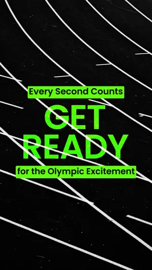 black and green Olympics games 2024 instagram story template 