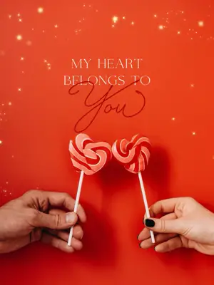 Red romantic Valentine’s Day Instagram post template 