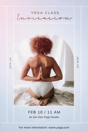 yoga class invitation template