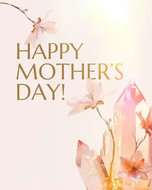 Minimalist bright Mother's Day greeting card template