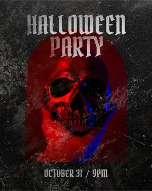 Halloween party Instagram post template