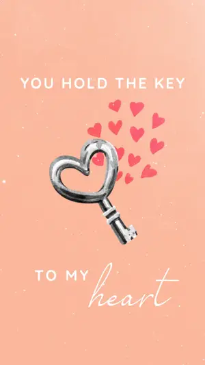 A Key To My Heart With Hearts Coming Out Of It Love Story Template