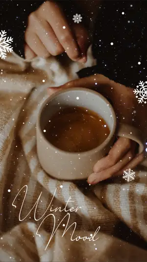 A cozy indoor background winter story template