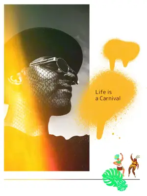 A Picture Of A Man With A Hat And Glasses Carnival Template