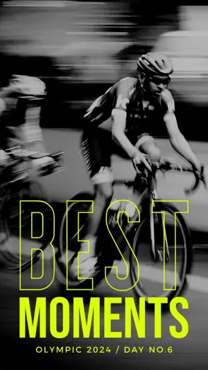Olympics games 2024 cycling competition instagram story template 