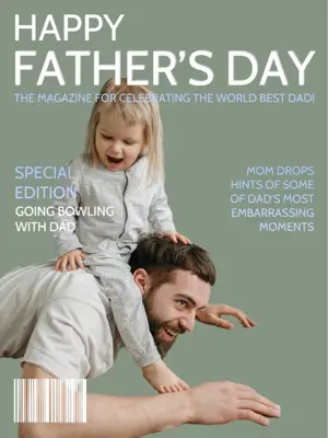 Personalised Father's Day magazine cover template