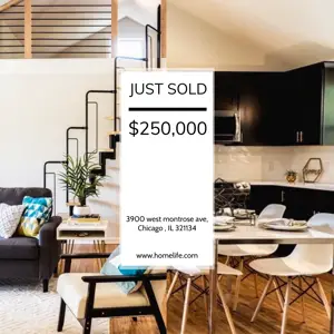 A Living Room With A Couch And A Table Real Estate Template