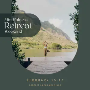 boho chic style woman yoga mindfulness retreat instagram post template