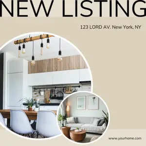 A Picture Of A Living Room And Kitchen Real Estate Template