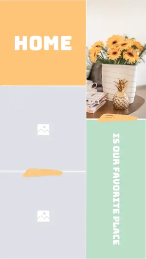 Yellow And Blue Sunflower Home Instagram Story Template 