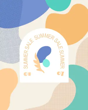 A Sign That Says Summer Sale On It Retro Summer Template