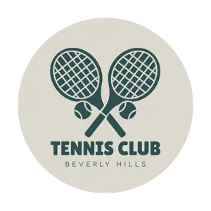 tennis circle logo green and beige 