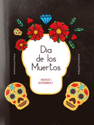 A Book Cover For Dia De Los Muertos Day Of The Dead Template