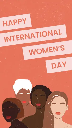 a group of women illustration orange women’s day temple 