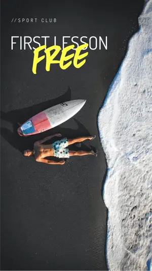 summer surfing instagram story template