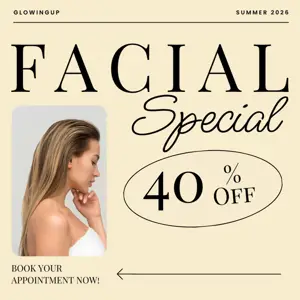  ‏Minimalistic Aesthetic Skincare Ad ‏Instagram Post 