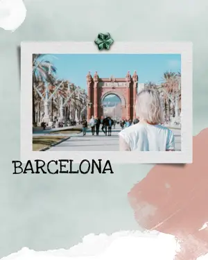 A Collage Of A Picture Of A Woman In Barcelona Wanderlust Template
