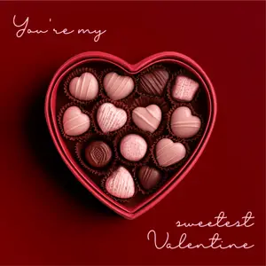Chocolate box Valentine’s Day instagram post template