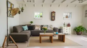 A Living Room With A Couch And A Coffee Table Zoom Backgrounds Template