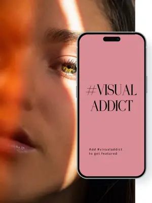 Visual addict Instagram post template 