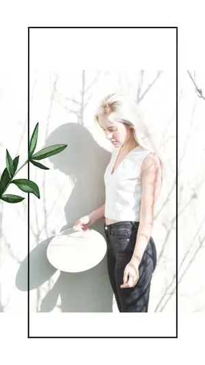A Woman Holding A White Frisbee Next To A Plant Spring Story Template